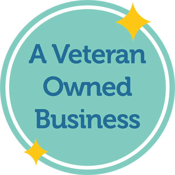 Badge identifying that Home Clean Heroes is a veteran owned business