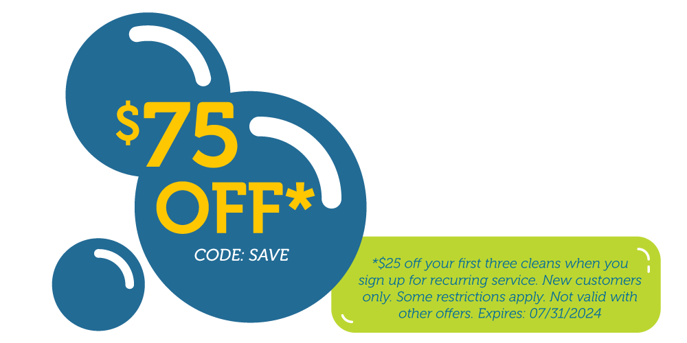 Coupon highlighting a $75 off discount for house cleaning service