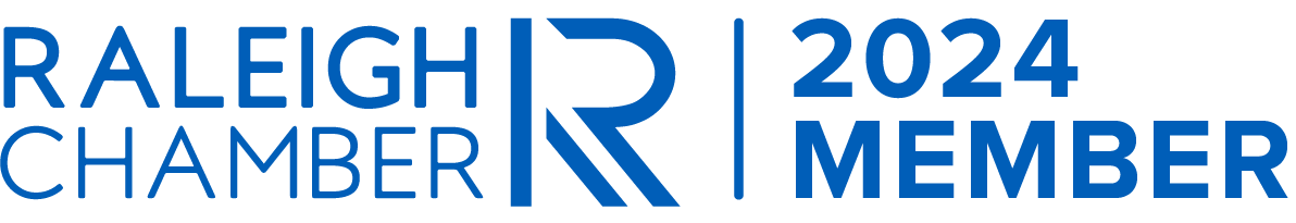 Blue logo for Raleigh Chamber 2024 Member