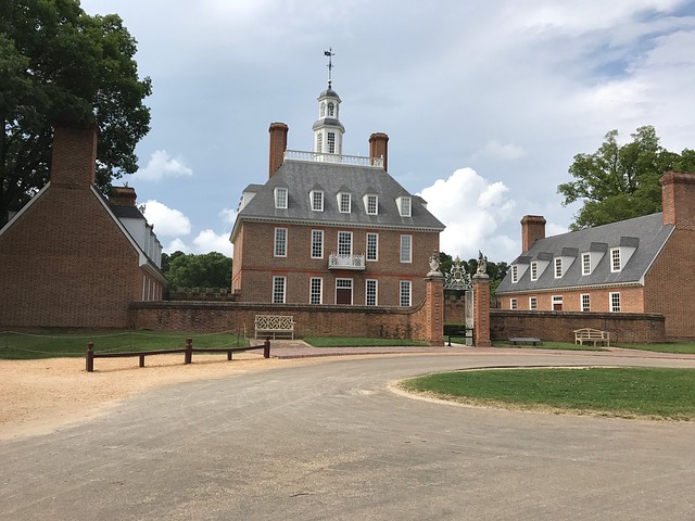 Governors Palace at the end of Duke of Gloucester Street in Wiliamsburg