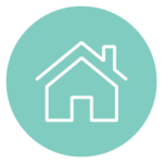 Icon of a house representing customized cleaning to fit customer's lifestyles