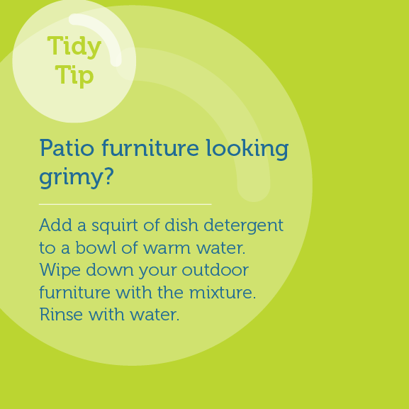 How to Keep Your Patio Furniture Clean - Tidy Tip from Home Clean Heroes