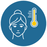 Icon of cleaner taking temperature