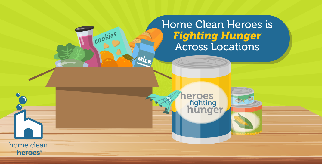 Home Clean Heroes Food Drive Graphic of Canned Goods