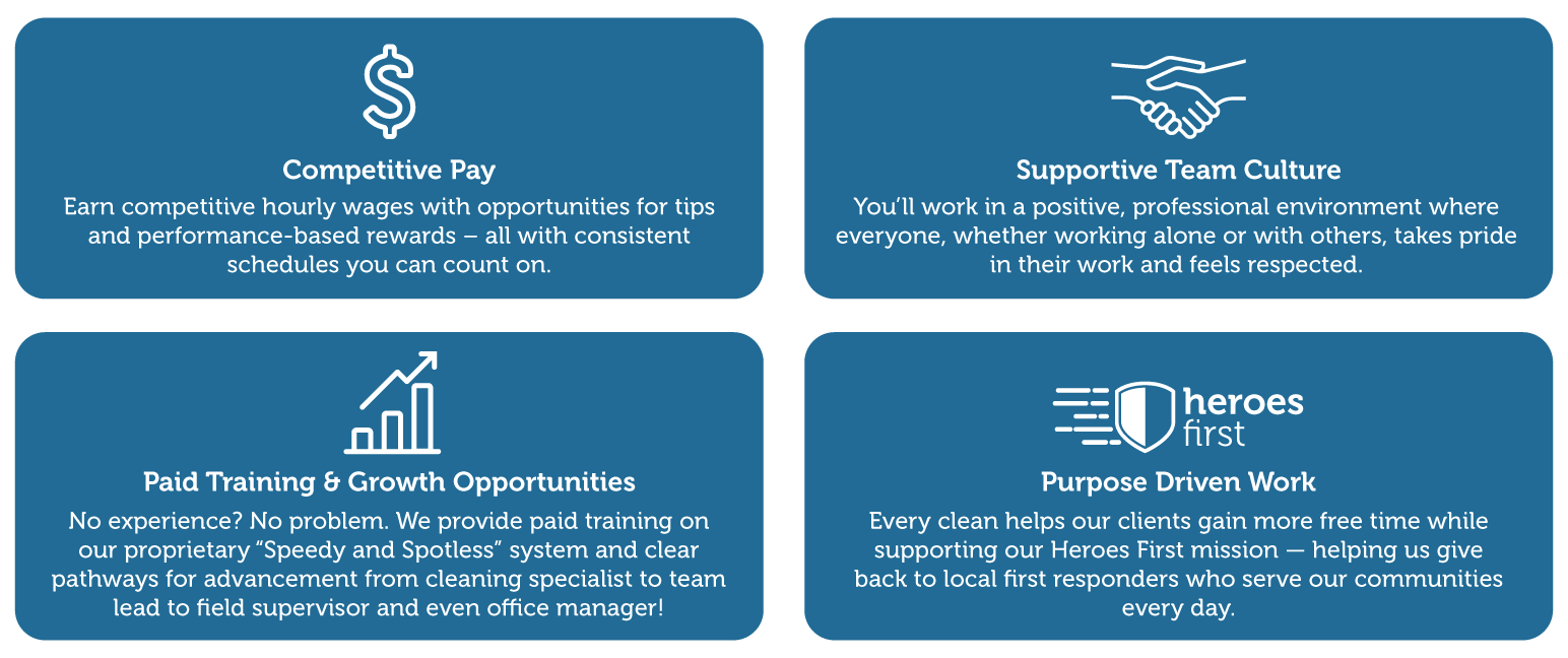 Reasons You'll Love Joining the Home Clean Heroes Team.